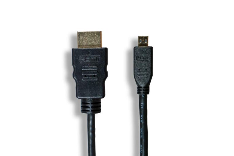 Cablelera Micro HDMI to HDMI 34AWG 1', Black Color (ZC95B1MM-01) - Image 2